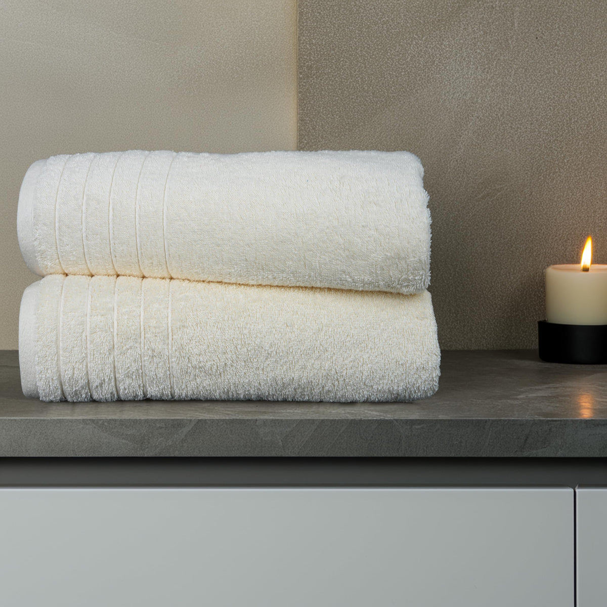 Tens Towels super-fine cotton weave close-up shows soft luxury.