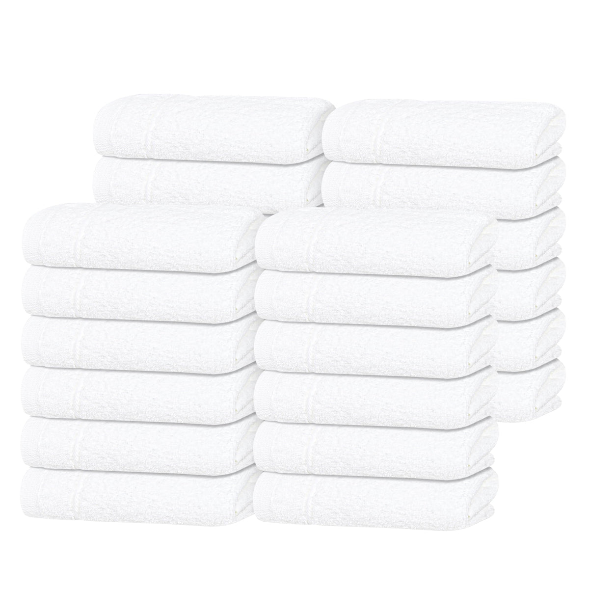 Tens Towels washcloth 12x12 white pack - soft and absorbent for daily use