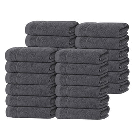 Tens Towels 24-pack washcloths with hotel-quality softness for daily bathroom use.