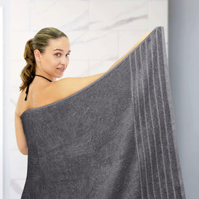 Tens Towels wrap-yourself jumbo sheet offers full coverage after bathing