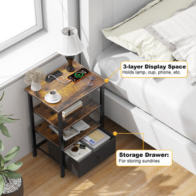 Tensirock bedside table with compact dimensions fits small rooms