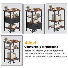 Tensirock side table demonstrates four configurable layout options for space customization