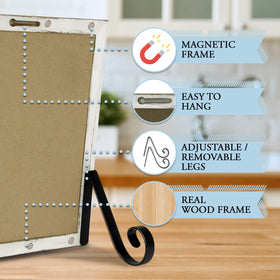 TenXVI Designs magnetic writing surface frame for fridge mounting and notes