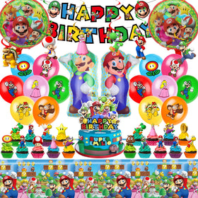TEOY Mario party banner with bold characters for a festive centerpiece.