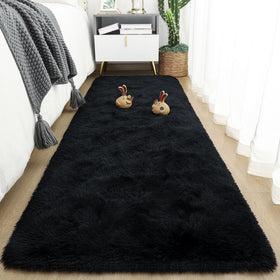 Tepook soft runner rug in bedroom with plush 2x6 ft size for cozy feet