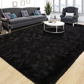 Tepook fluffy rug in a bedroom, plush velvet feel for feet