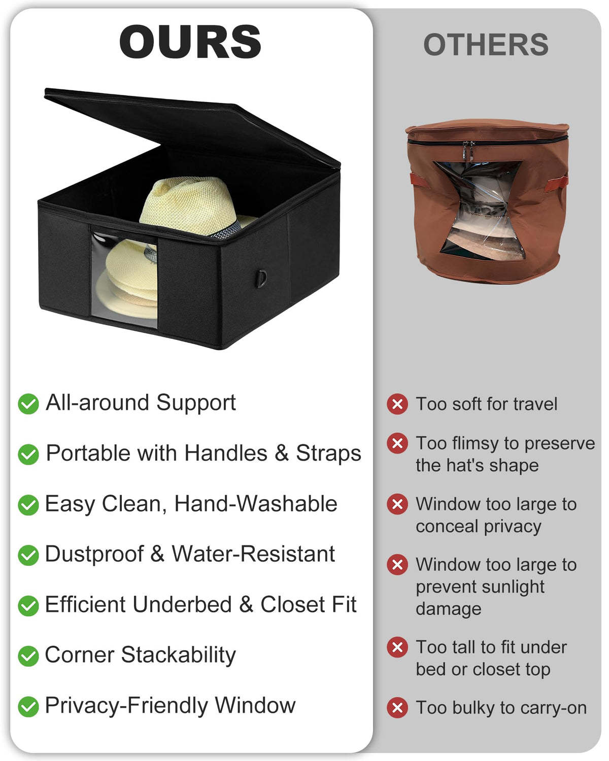 Teraves collapsible design saves space when stored away
