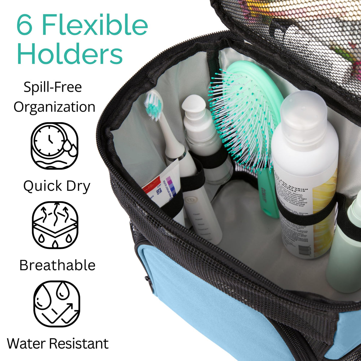 TERRA HOME ventilation mesh improves air drying after shower use.