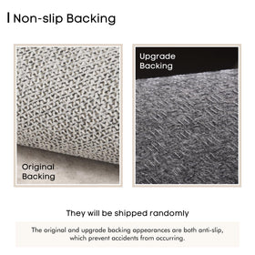 TerradWafs 8x10 rug non-slip backing keeps rug in place on busy floors.