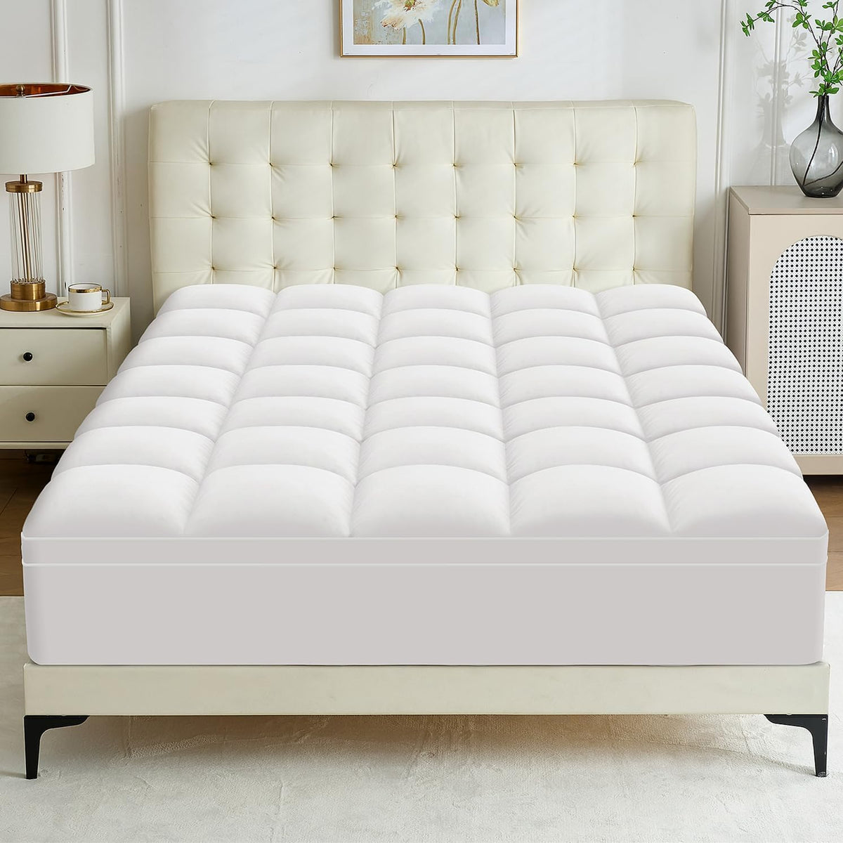 TESIONE Queen Mattress Topper care guidance for easy maintenance.