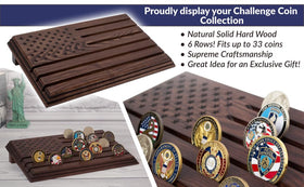 TESLYAR engraved stars flag design accentuates patriotic motif on your collection.
