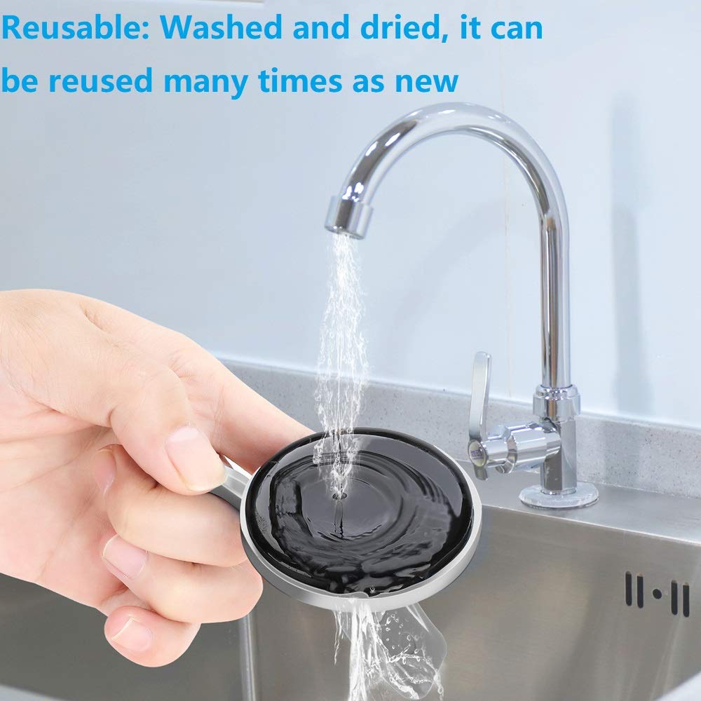 TESOT adhesive suction cup back provides secure hold on non-porous surfaces.