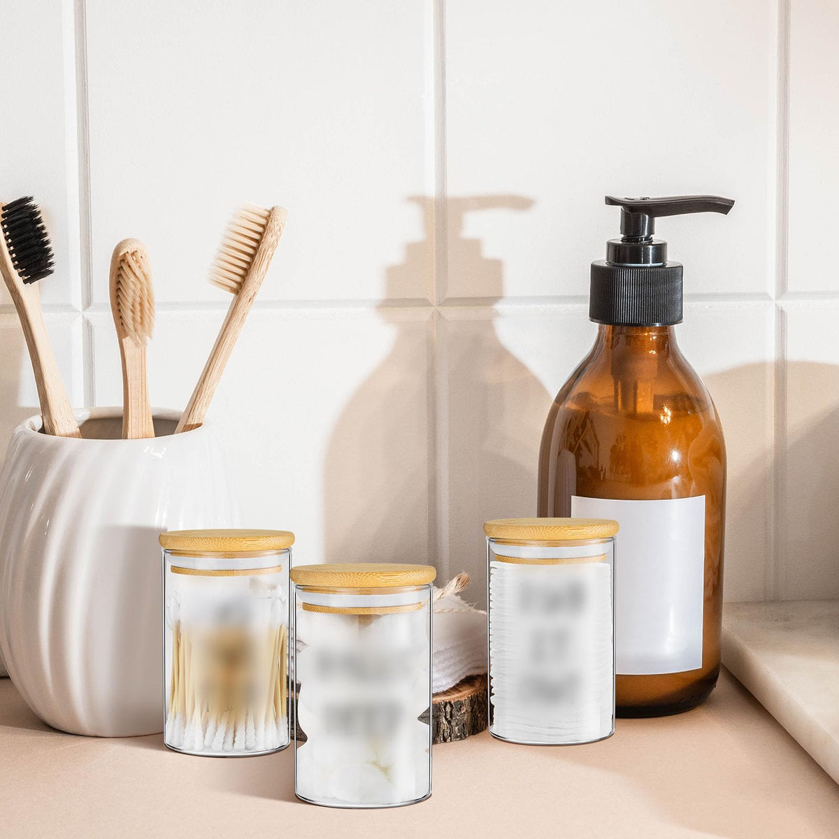 Tessco for you glass jar for makeup brushes stores vanity tools neatly