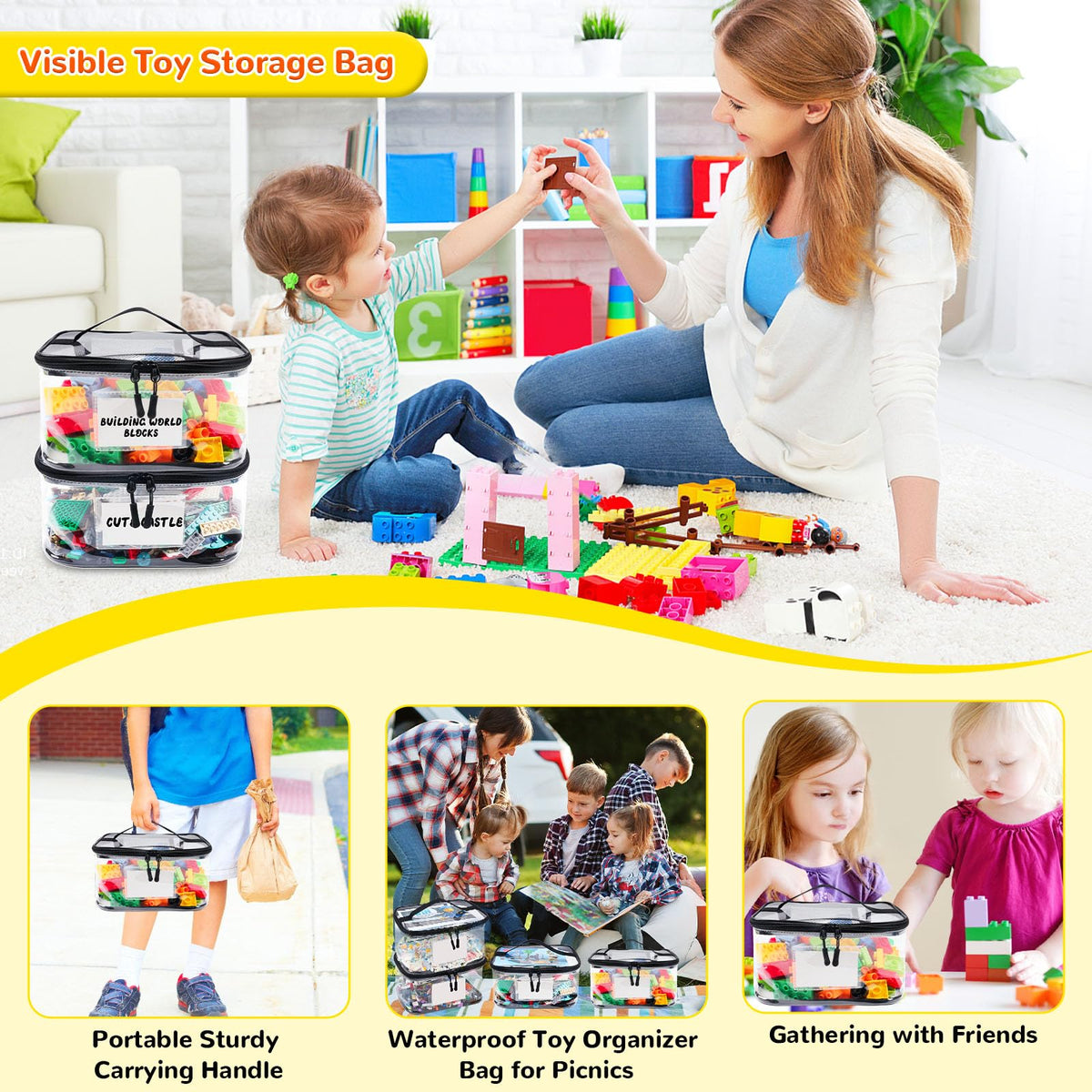 Tesuko clear bags ideal for Lego bricks and small games