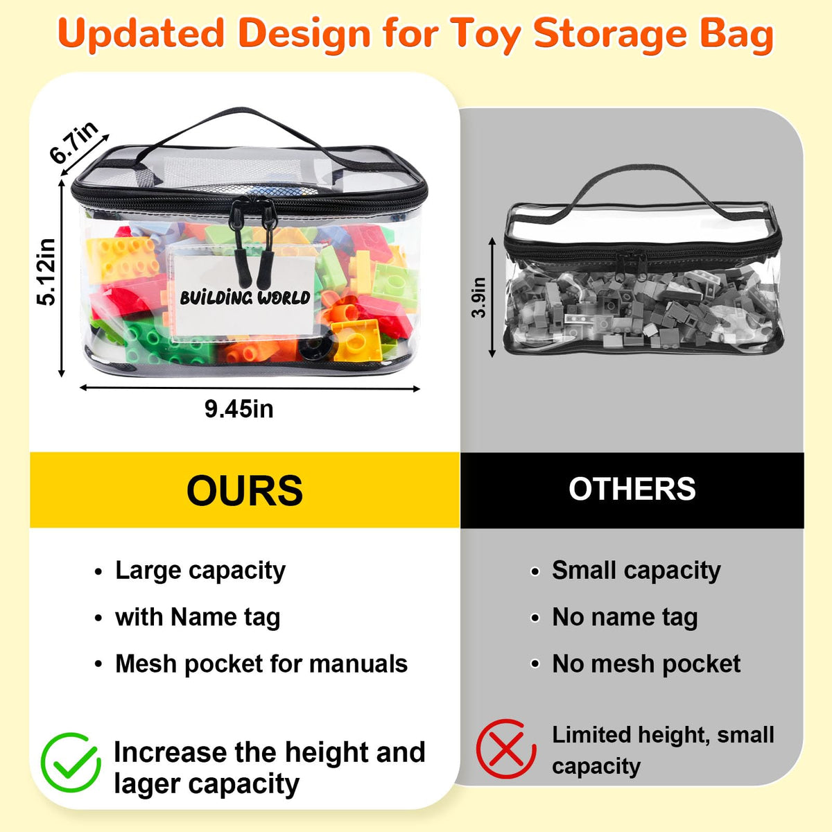 Tesuko stackable design saves space on shelves and in bags