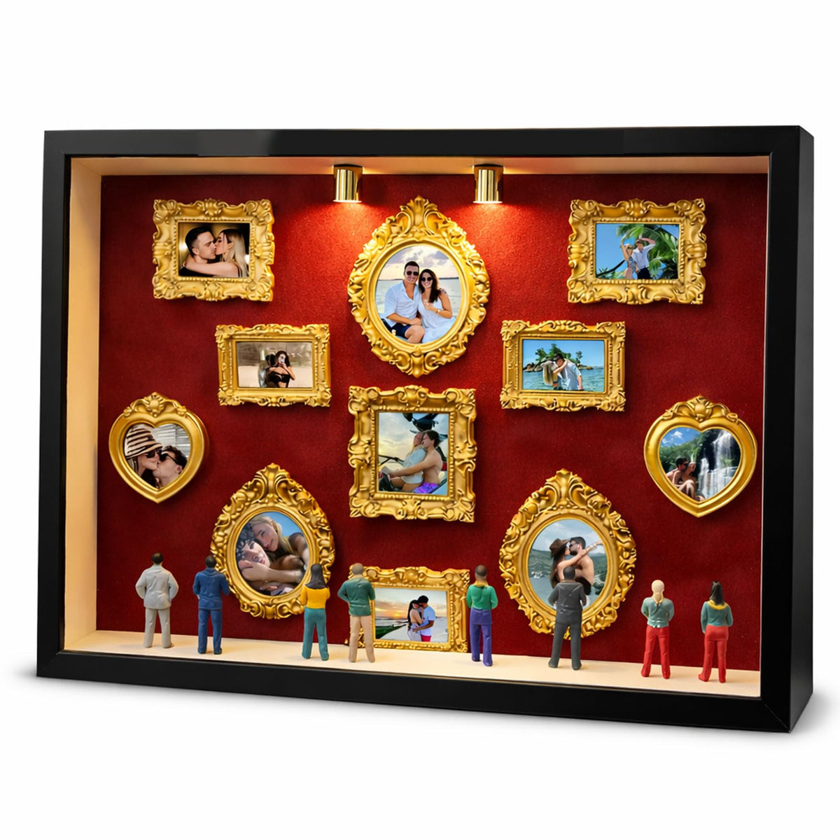 Tetieicsy DIY mini museum shadowbox arrangement highlights layered display possibilities.