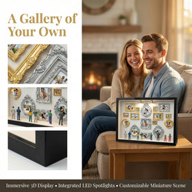 Tetieicsy mini figurines display presents charming storytelling elements for memories.