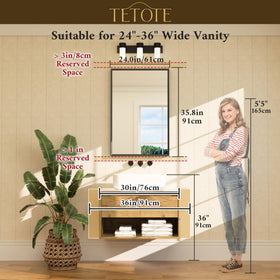 TETOTE anodized frame resists moisture and rust in humid bathrooms