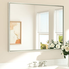 TETOTE brushed-nickel mirror over sink 40x30 for a bright, modern bathroom