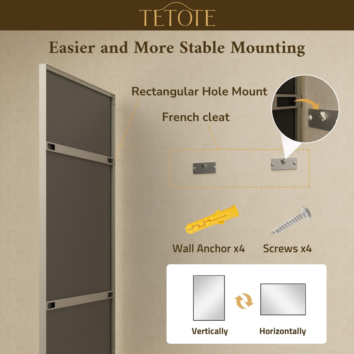 TETOTE protective EVA packaging safeguards the mirror during delivery