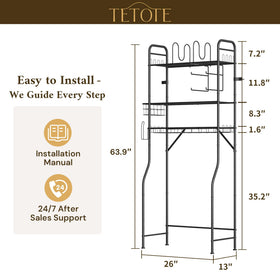 TETOTE top towel-bar area shows towels neatly separated.