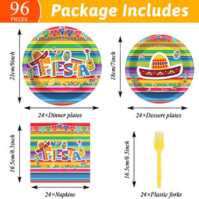 Tevxj 7-inch fiesta plates with vibrant designs for crowd-pleasing desserts.