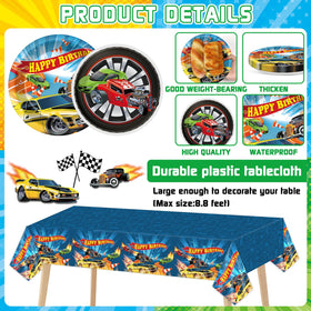 Tevxj happy birthday backdrop creates photo-ready racing scene.