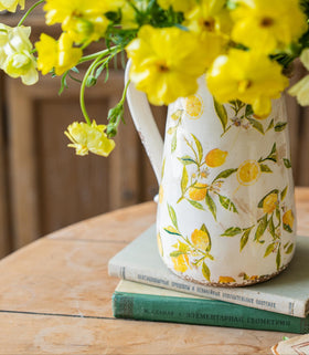 Teweiqi green floral motif vase complements neutrals and warm woods