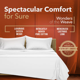 TEXAS LINEN CO king flat sheet provides wide coverage for bed making.