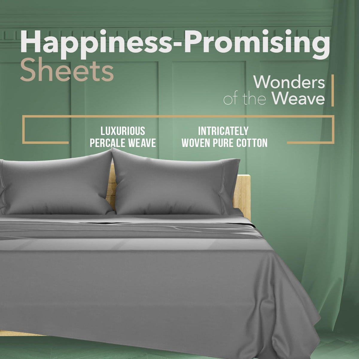 Texas Linen Co fitted sheet pocket demonstrates extra-deep fit for thicker mattresses.