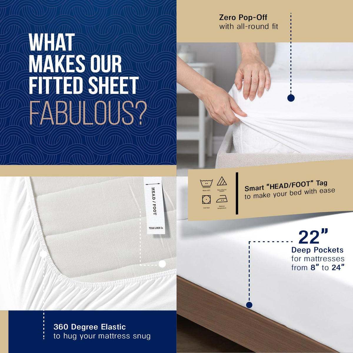 Sateen-weave king sheet with rich texture and breathable comfort