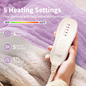 Texciting heated blanket auto-off feature after 3 hours for safe, worry-free use.