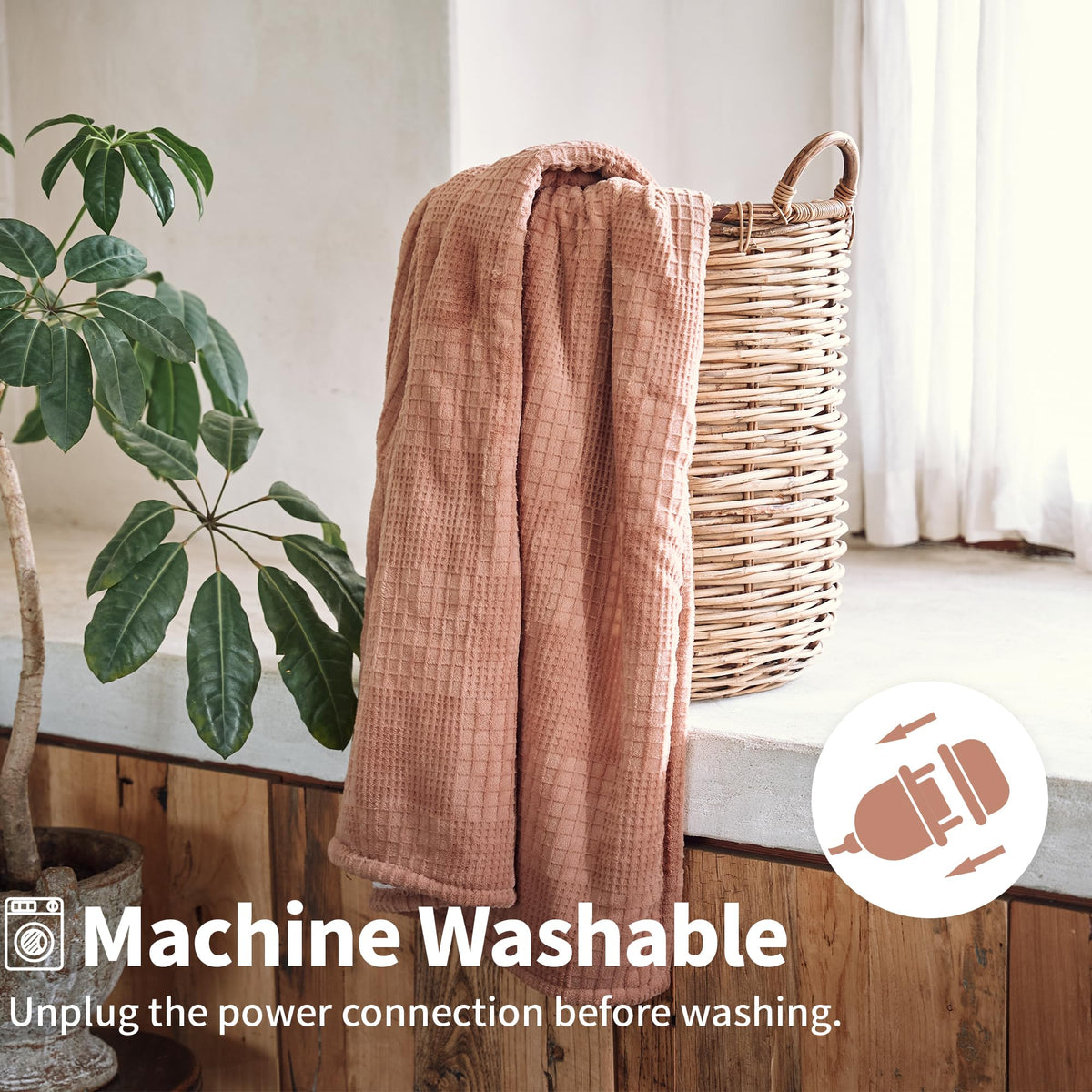 Texciting blanket folded neatly for compact storage