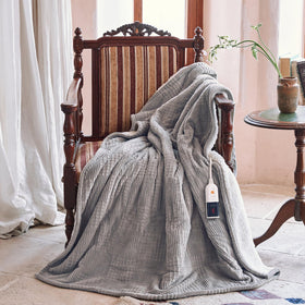 Texciting heated blanket throw with auto-off timer for overnight use