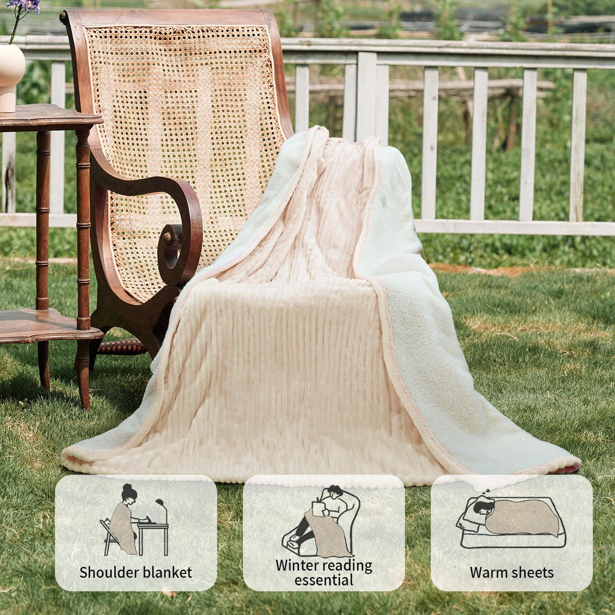 Texciting heated blanket throw is ETL-certified for added safety and reliability.