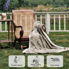 Texciting heated blanket throw highlighting safety certifications