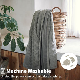Texciting heated blanket throw featuring soft material and cozy texture