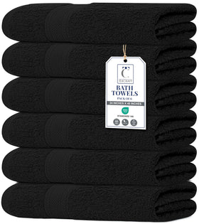 TEXCRAFT bath towel 6-pack front view shows plush 420 GSM cotton for daily use.