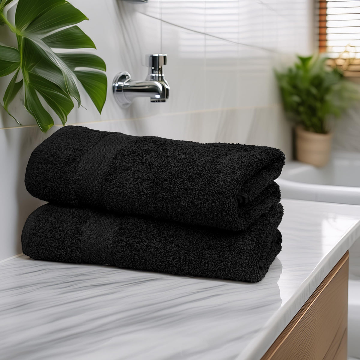 TEXCRAFT towel in use after shower for quick drying and comfort.