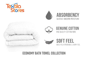 Textila Basic Medium Bath Towel 24x48 hanging to dry, quick-drying fabric.