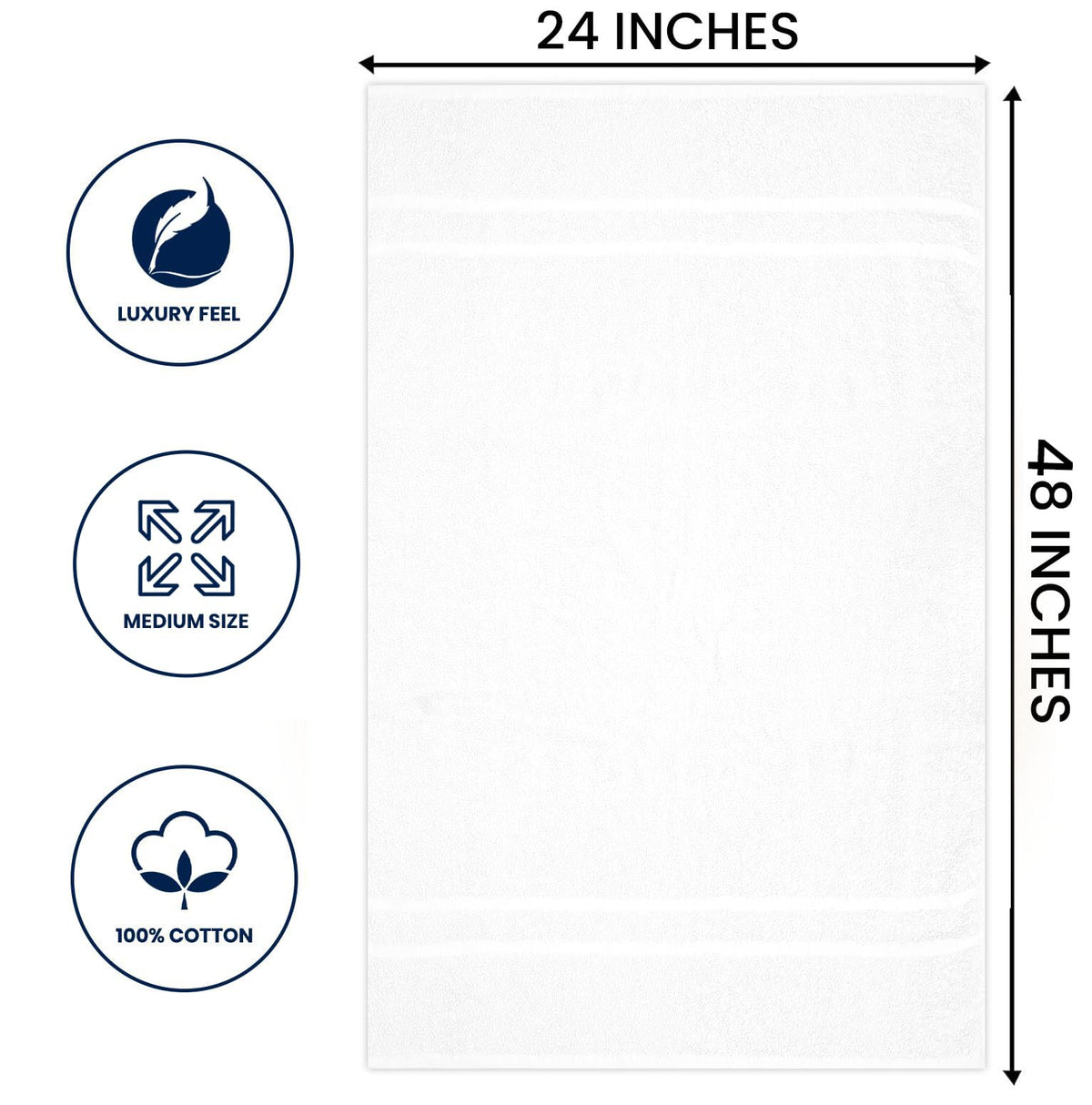 Textila Basic Medium Bath Towel 24x48 gym locker, high-traffic ready.