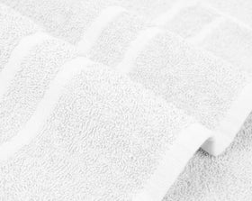 Textila Basic Medium Bath Towels 24x48 white packaging, ready for home or business.