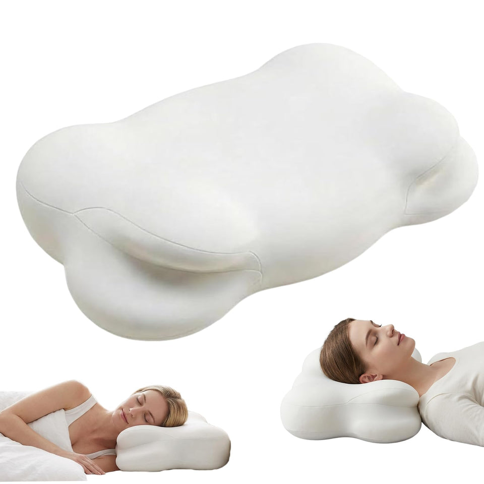 TGAHY Cloud Pillow dual-height setup for customizable neck support.