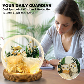Tgelata forever roses with LED wood base for a warm glow