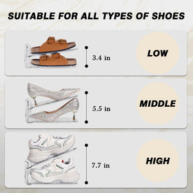 Tgzwme Shoe Slots with 3-level adjustment for different footwear