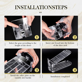 Tgzwme shoe slots with three-level back height adjustment for versatility