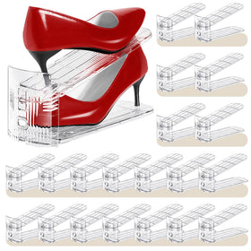 Tgzwme Shoe Slots in a closet showing space-saving organization