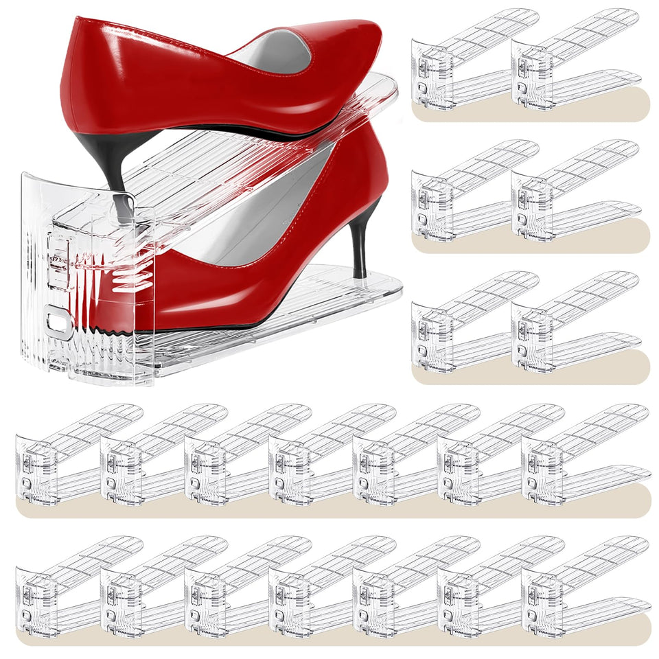 Tgzwme Shoe Slots in a closet showing space-saving organization