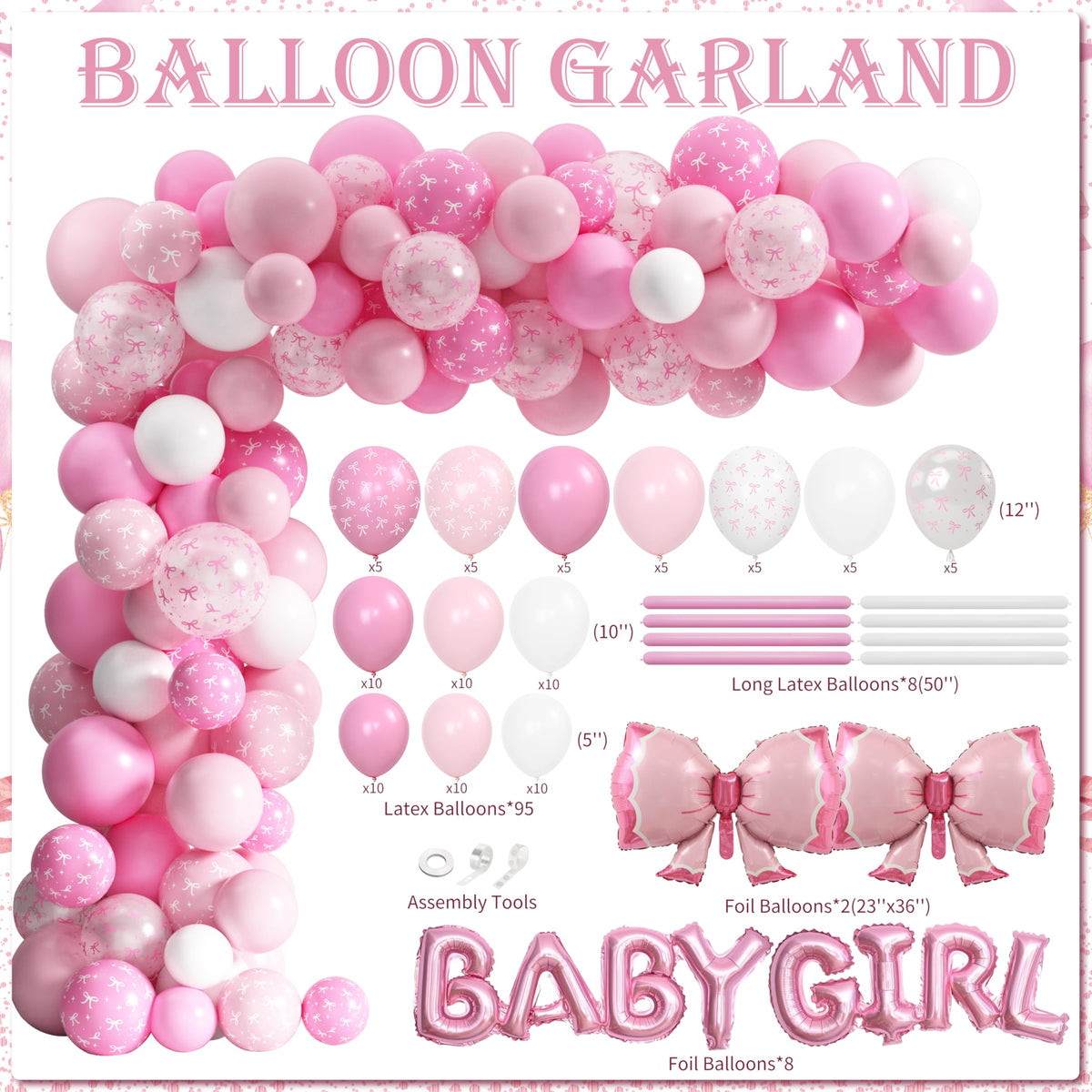 THAWAY baby girl foil balloons add glam focal points