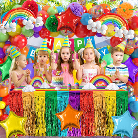 THAWAY colorful balloons set builds a playful rainbow ambiance.